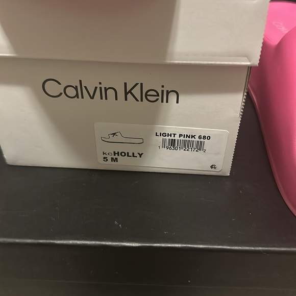 Calvin Klein nylon neo pink size 5 slides - Picture 2 of 5